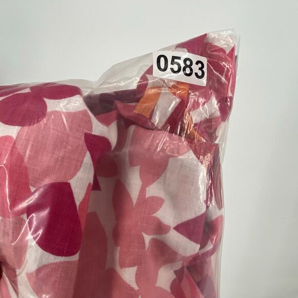 Boden Dress Women's 12 Pink Floral Linen Shift Midi Coastal Beach Cruise - Picture 9 of 9